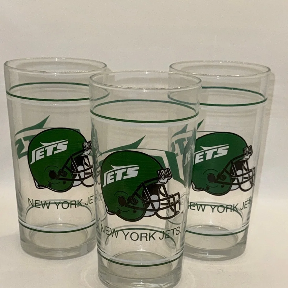 New York Jets Green Glass Tumbler Set